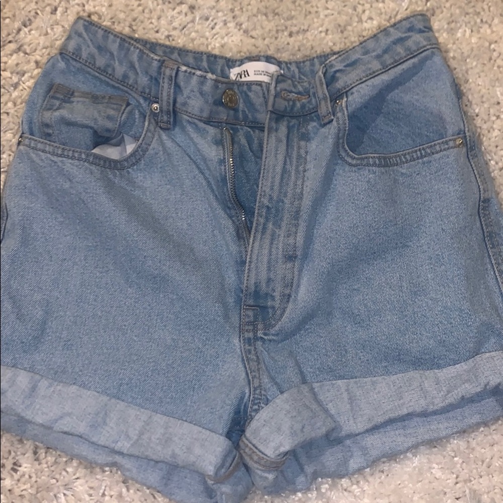 Zara mom jeans high rise short